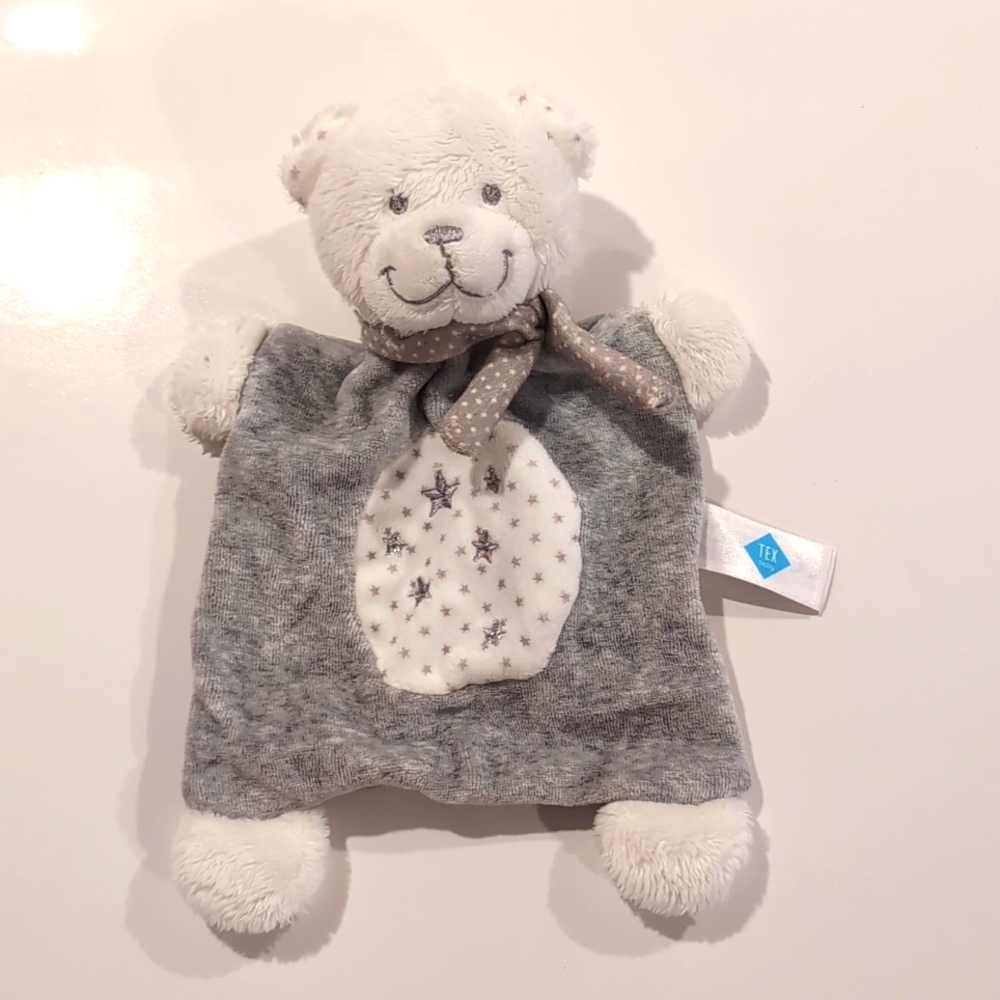 Tex Baby Grey Bear Secueity Blanket Lovey